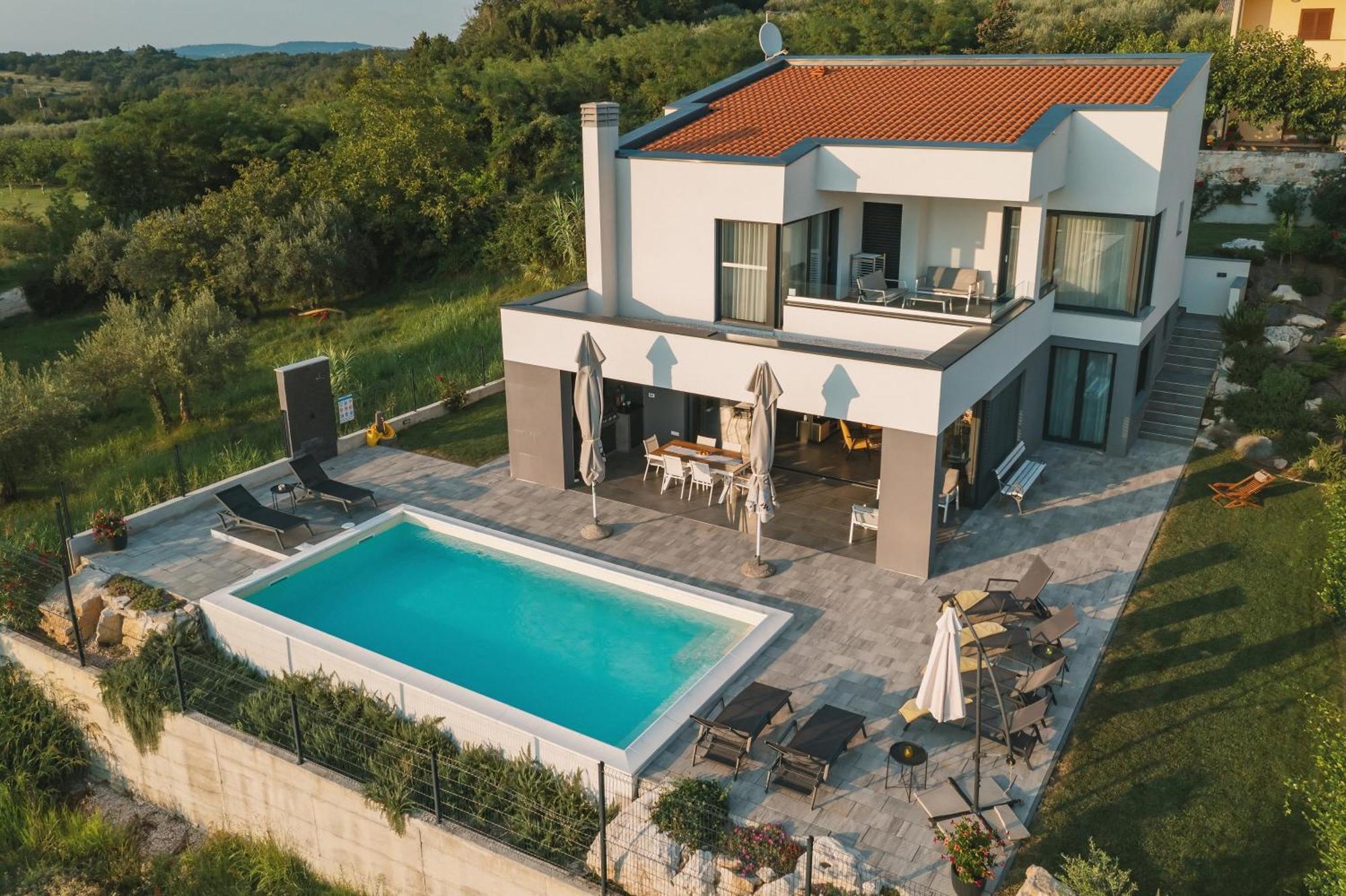 Villa Boiky - Private Pool And Amazing Sea View, Istria Materada Ngoại thất bức ảnh
